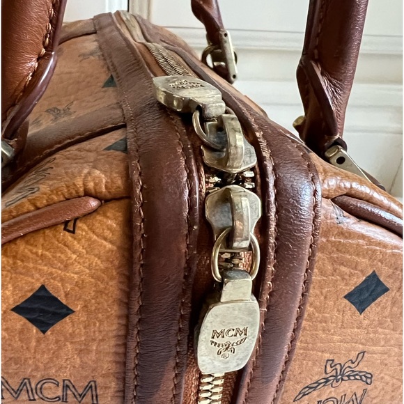 🚫SOLD🚫 Authentic MCM Boston Cognac Satchel - Picture 13 of 13